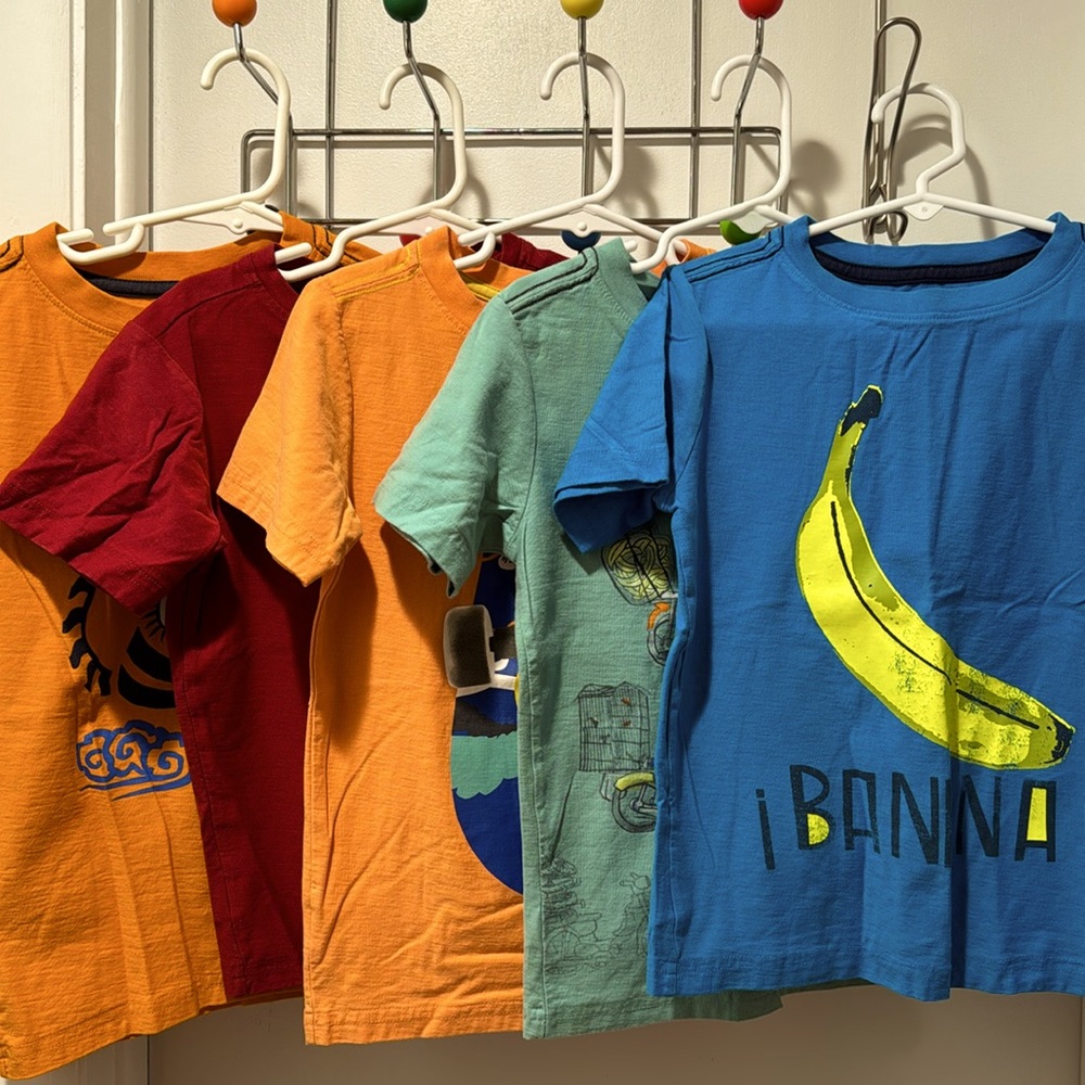 Tea Collection Boy’s T-Shirts, Size 5, Lot of 5.